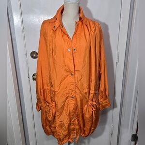 Vintage Oversized Foxrun Bright Orange Rain Jacket Sz M